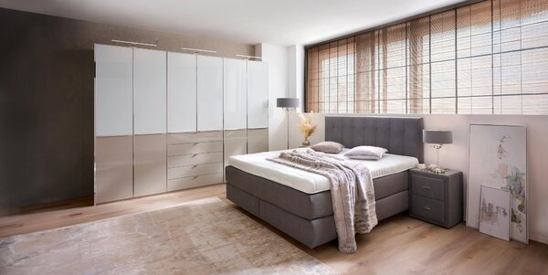 BOXSPRINGOVÁ POSTEĽ, 180/200 cm, sivá Beldomo - Sleep - Postele
