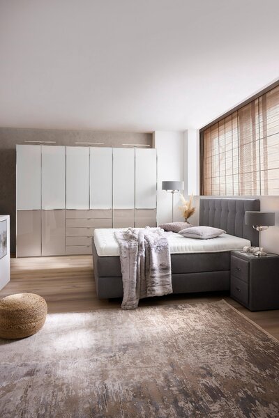 BOXSPRINGOVÁ POSTEĽ, 180/200 cm, sivá Beldomo - Sleep - Postele