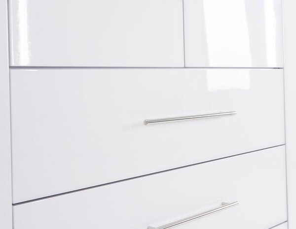 ŠATNÍKOVÁ SKRIŇA, biela, biela s vysokým leskom, 294/219/59 cm Carryhome - Skrine, Online Only