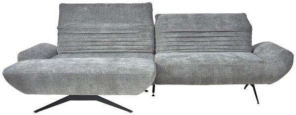ROHOVÁ SEDAČKA, textil, sivá Dieter Knoll - Sedačky