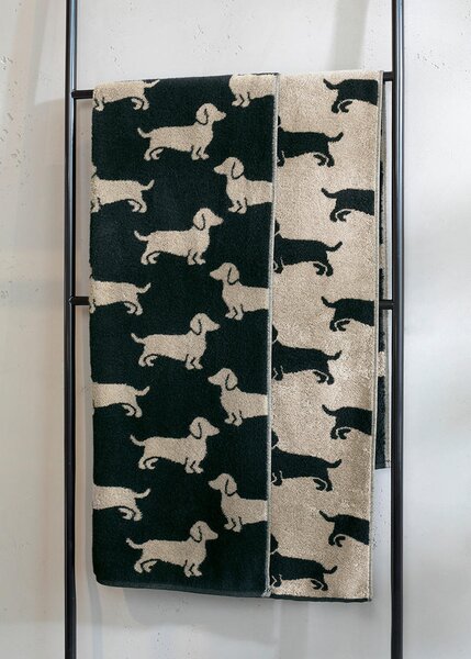 UTERÁK NA RUKY, 50/100 cm, čierna, béžová Cawoe - Kúpeľňový textil