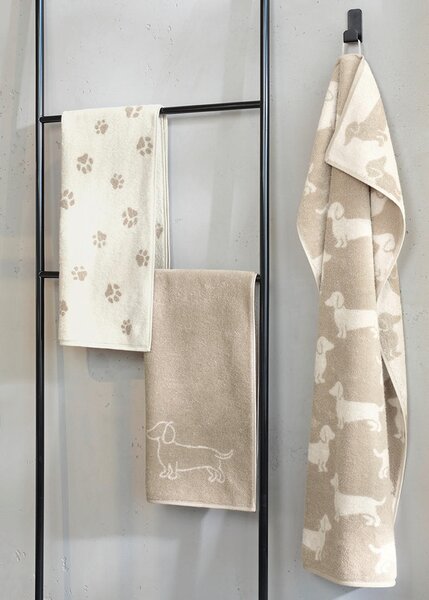 UTERÁK NA RUKY, 50/100 cm, béžová Cawoe - Kúpeľňový textil