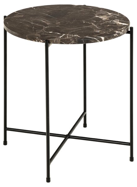 PRÍRUČNÝ STOLÍK, hnedá, tmavohnedá, kameň, 42/42/45 cm - Online Only obývacie izby, Online Only
