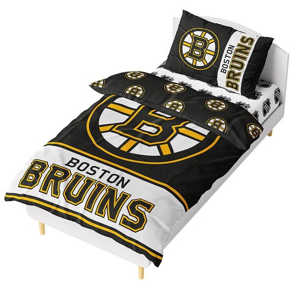 Mikroplyšové posteľné obliečky NHL Boston Bruins - 70 x 90 cm + 140 x 200 cm