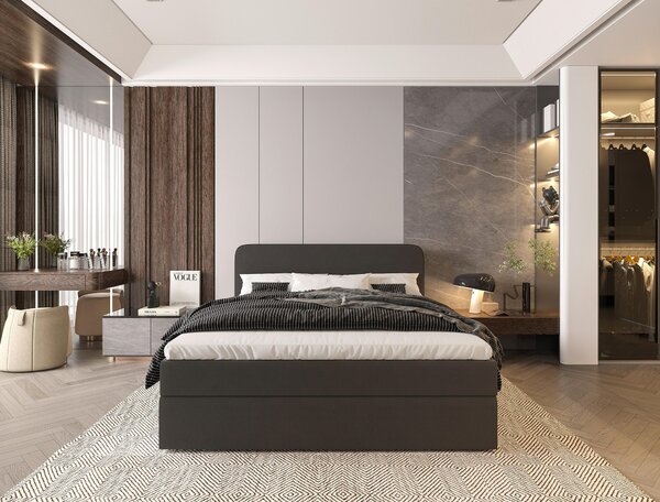 AMERICKÁ POSTEĽ, 180/200 cm, antracitová MID.YOU - Online Only spálne, Online Only