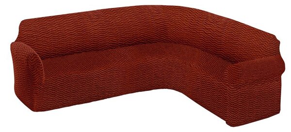 Bielastické poťahy CRISTINA medená rohová sedačka (š. 350 - 530 cm)