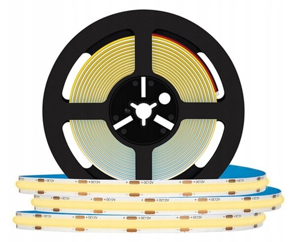 LED pásik - COB - 60W - 12W/m - IP44 - 12V - 5m - neutrálna biela BERGE