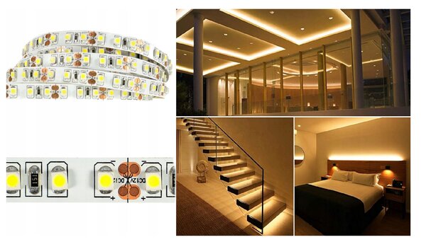 BERGE LED pásik 3528 - 1m - 9,6W - IP20 - teplá biela