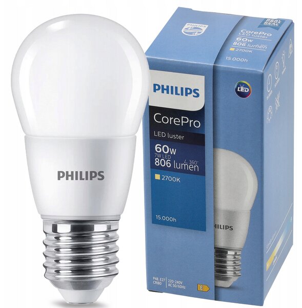 PHILIPS LED žiarovka CorePro - E27 - 7W - 806lm - 2700K