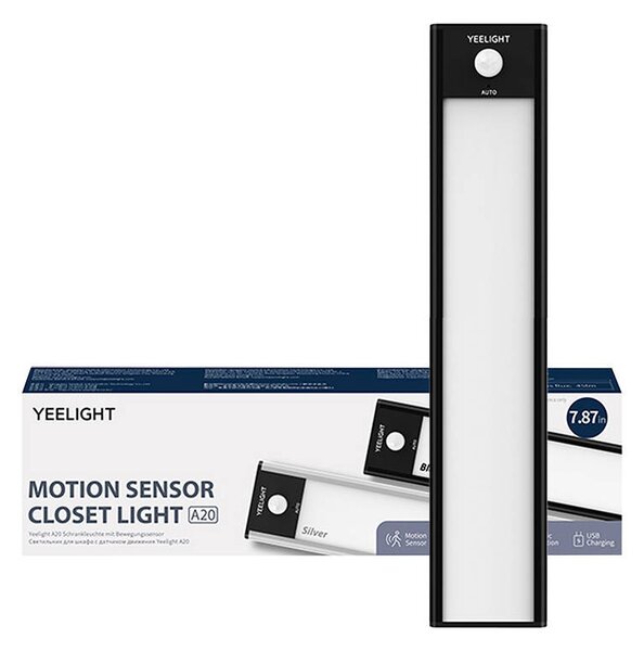 Yeelight Osvetlenie do skrine, čierne, 20 cm, 2700 K