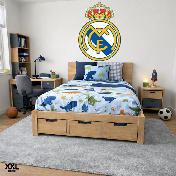 100x100cm Logo Real Madrid FC - textilná nálepka na stenu Veľkosť: 100 cm