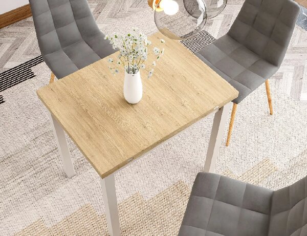 Rozkladací jedálenský stôl FLIP 80(160)X80 cm, dub Cremona Torro/kašmír