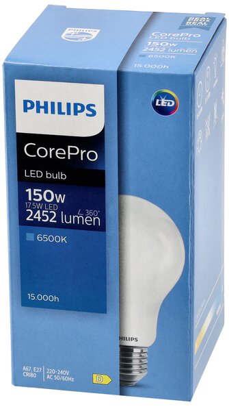 3x LED žiarovka PHILIPS E27 17,5W 2452 lm 6500 k eyecomfort corepro