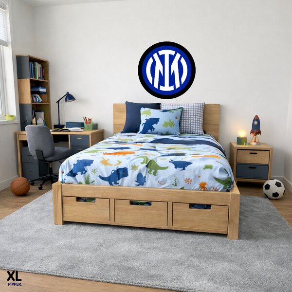 100x100cm Logo Inter Miláno - textilná nálepka na stenu Veľkosť: 60 cm