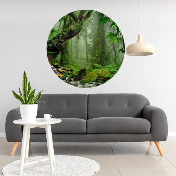 100x100cm Tajomná džungľa - textilná nálepka na stenu Veľkosť: 100 cm