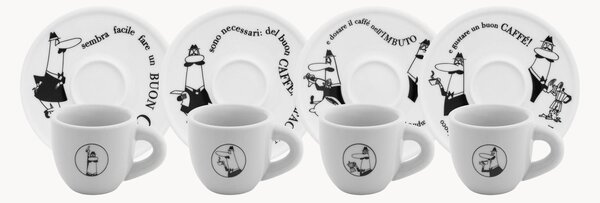 Porcelánové šálky na kávu Carosello, 4 ks