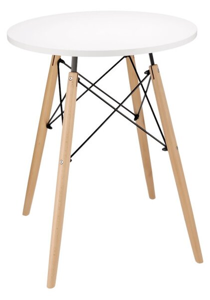 Príručný stolík TOD biely / naturálny