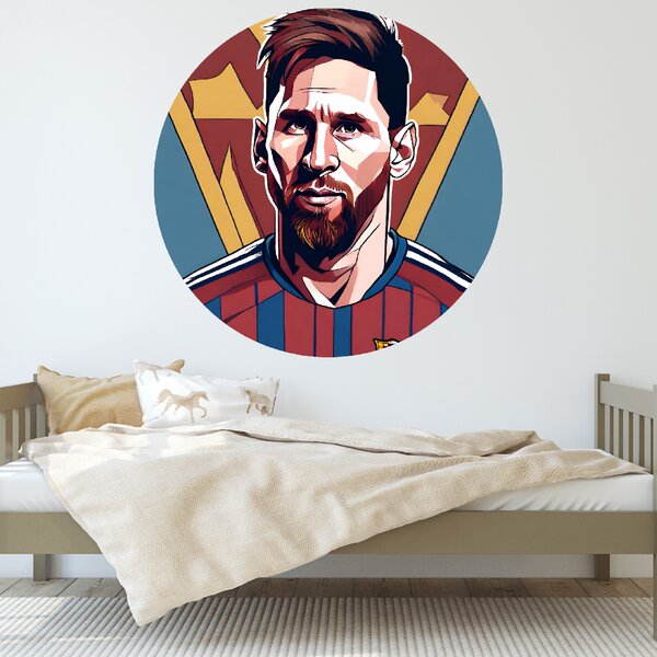100x100cm MESSI - textilná nálepka na stenu Veľkosť: 100 cm