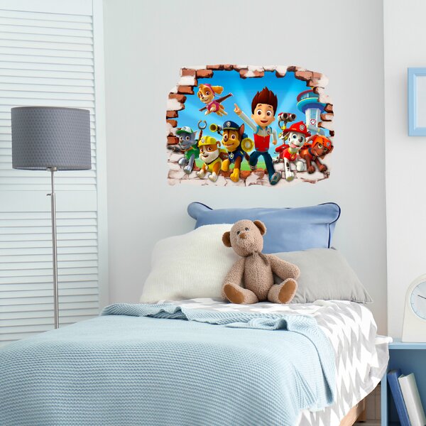 60x80cm PAW patrol 4 - textilná nálepka na stenu Veľkosť: 70x50 cm