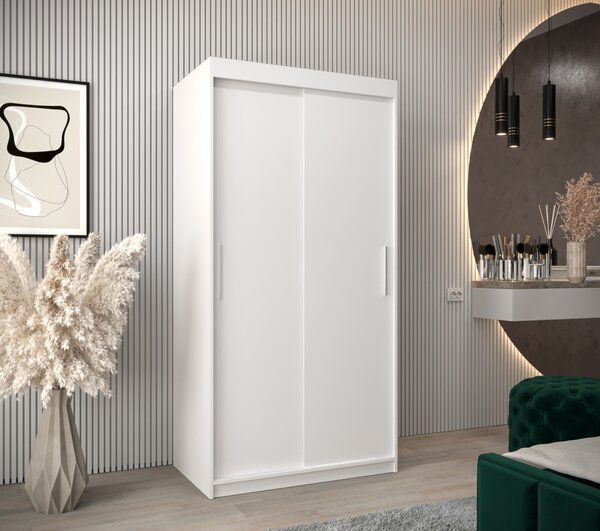 Skriňa s posuvnými dverami v šírke 100 cm TIMEA - biela