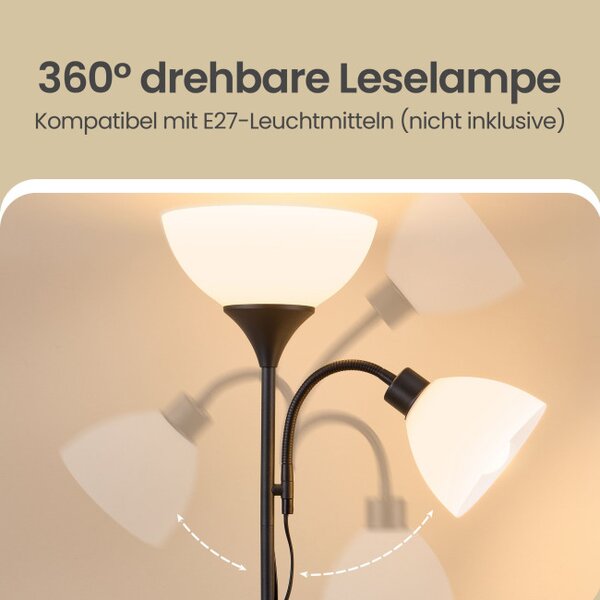 Stojacia lampa s nastaviteľnou lampou na čítanie LFLB35019B102