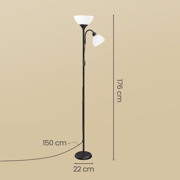 Stojacia lampa s nastaviteľnou lampou na čítanie LFLB35019B102