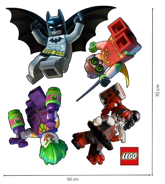 60x70cm LEGO Batman - nálepka na sten