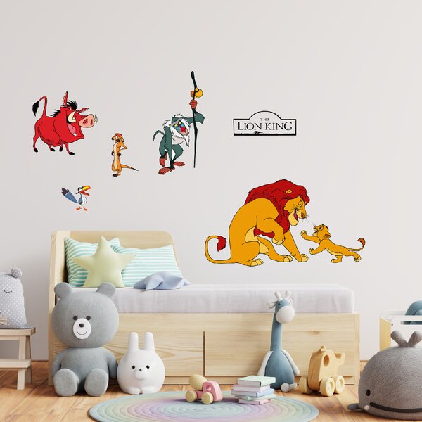 60x70cm Leví kráľ - textilná nálepka na stenu