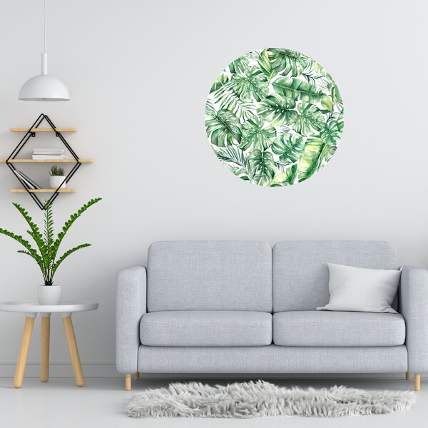 100x100cm Tropické listy - textilná nálepka na stenu Veľkosť: 60 cm