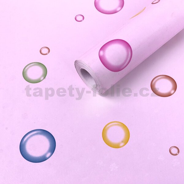 Samolepiace tapety 45 cm x 10 m IMPOL TRADE 9017 farebné bubliny samolepiace tapety