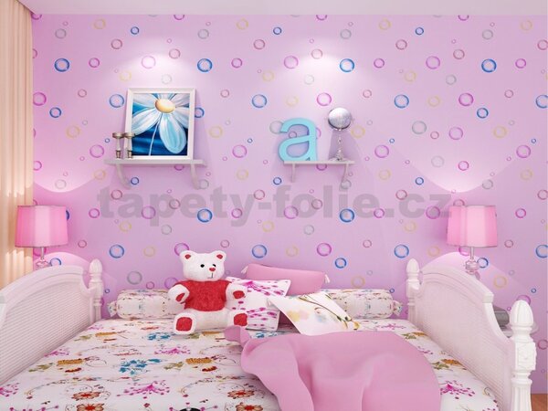 Samolepiace tapety 45 cm x 10 m IMPOL TRADE 9017 farebné bubliny samolepiace tapety