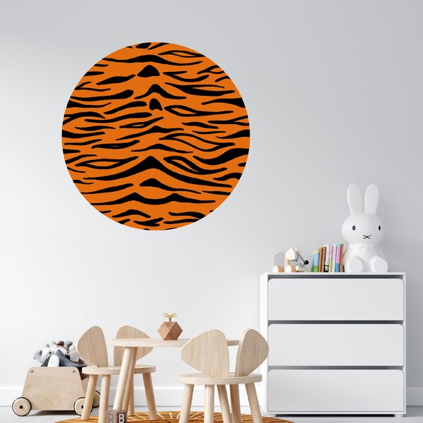 100x100cm Tigrí vzor - textilná nálepka na stenu Veľkosť: 100 cm