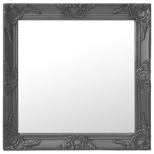 Nástenné zrkadlo v barokovom štýle 60x60 cm čierne