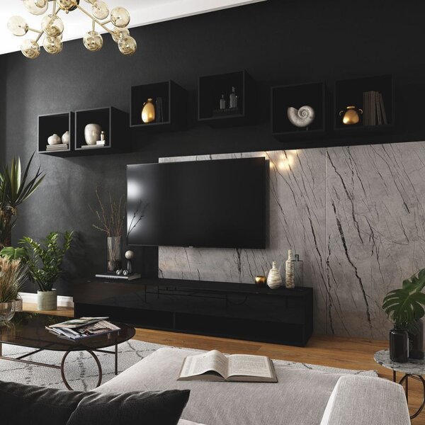 Elegantná obývacia stena BRADT 27 - čierna