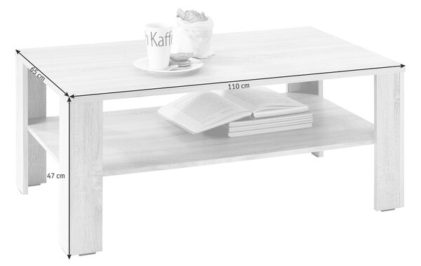 KONFERENČNÝ STOLÍK, farba duba, kompozitné drevo, 110/65/47 cm Carryhome - Stolíky do obývačky
