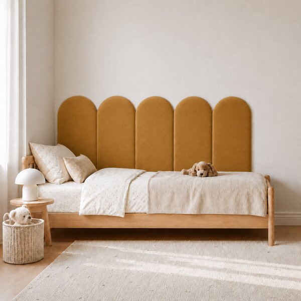 Čalúnený panel za posteľ - Oblúk - 30x80cm Farba: Žltá