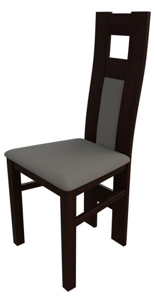 Jedálenská stolička MOVILE 20 - orech / šedá ekokoža