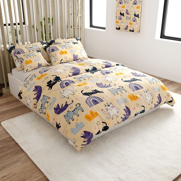 Mikroplyšové obliečky PURRSLEEP béžové Rozmer obliečky: 2 ks 70 x 90 cm | 200 x 220 cm