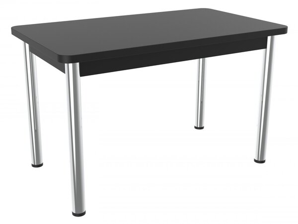 Stôl s kovovými nohami Sevo 120 x 70 cm Černá struktura