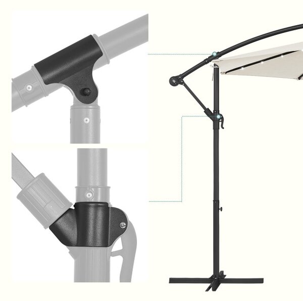 Záhradný slnečník s LED osvetlením GPU118M01