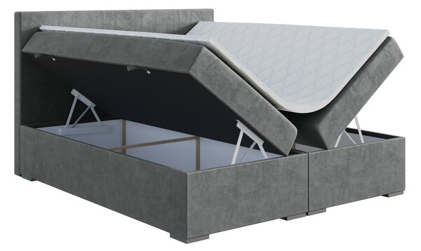 NovýNábytok.sk Manželská posteľ Boxspring 180 cm Lemmy (betón) (s matracom a úl. priestorom). Akcia -20%. Vlastná spoľahlivá doprava až k Vám domov. 1043396