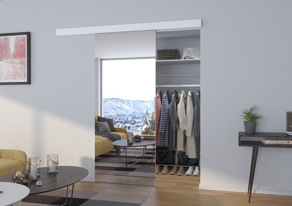 Zrkadlové dvere posuvné Berat - biela 86 cm