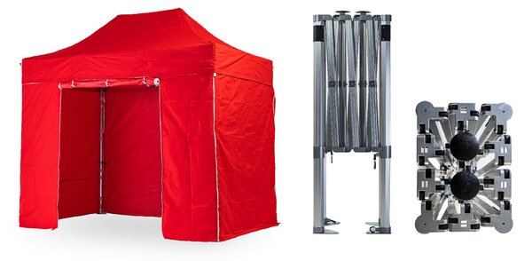 Nožnicový párty stan 2x3 m TENTino BIG HEXAGON EXTREME Farba opláštenia: 17A - ANTRACIT