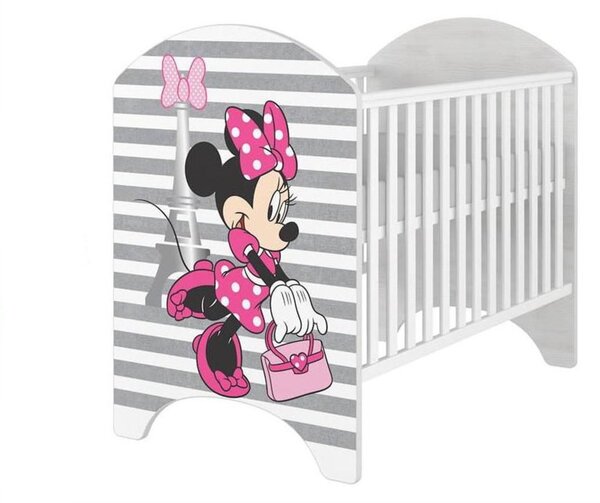Detská postieľka Minnie Mouse Eiffel Tower Cot postieľka