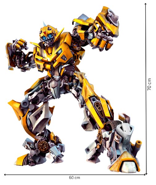 60x70cm Transformer - Bumblebee - textilná nálepka na stenu