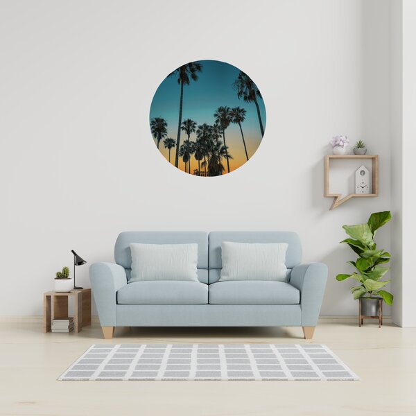 120x120cm Palmy 2 - textilná nálepka na stenu Veľkosť: 60 cm