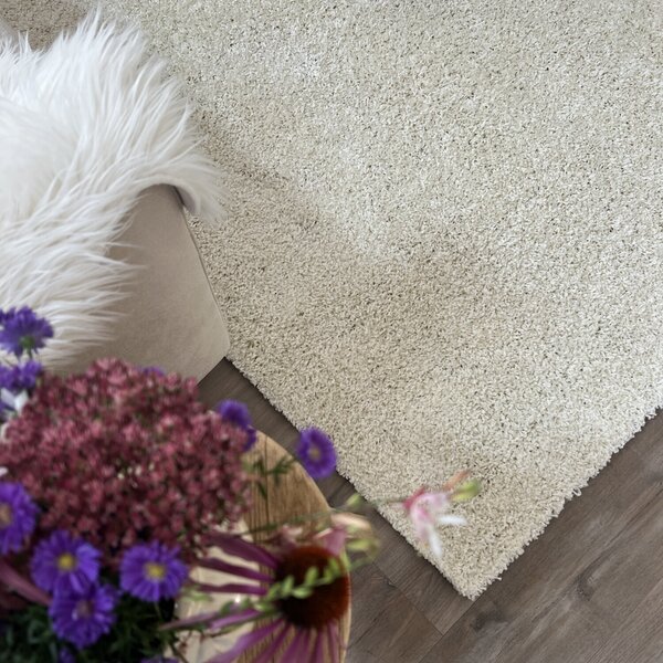 Ayyildiz , Kusový koberec Life Shaggy 1500 cream, 60x110, biela, spálňa