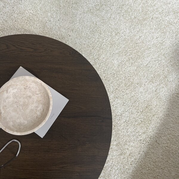 Ayyildiz , Kusový koberec Life Shaggy 1500 cream kruh, 80x80 (priemer) kruh, biela, obývacia izba