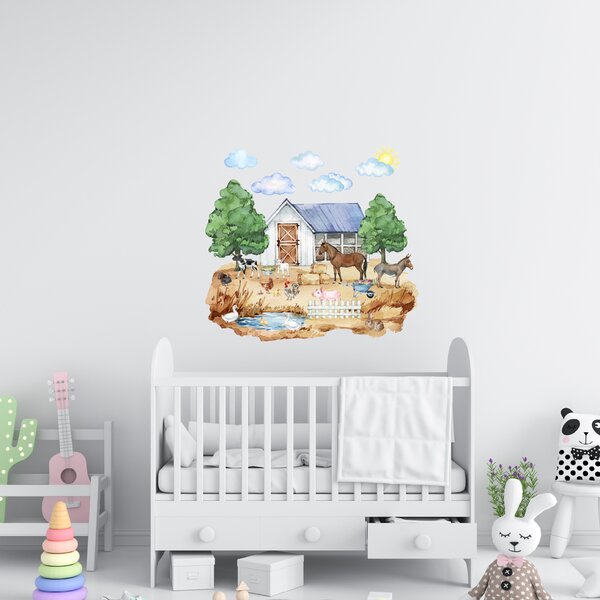 180x150cm Farma - textilná nálepka na stenu Veľkosť: 79x72 cm
