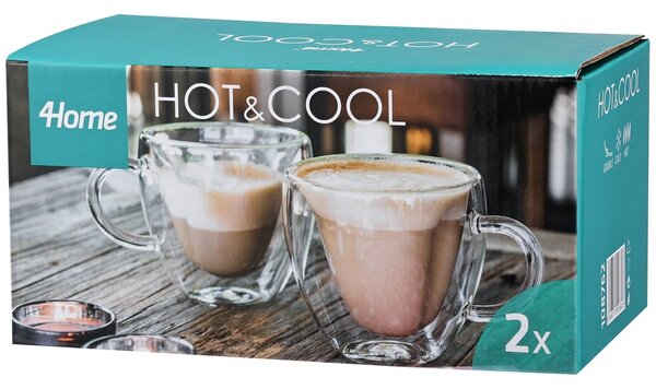 4Home Termo pohár Big Heart Hot&Cool, 250 ml, 2 ks
